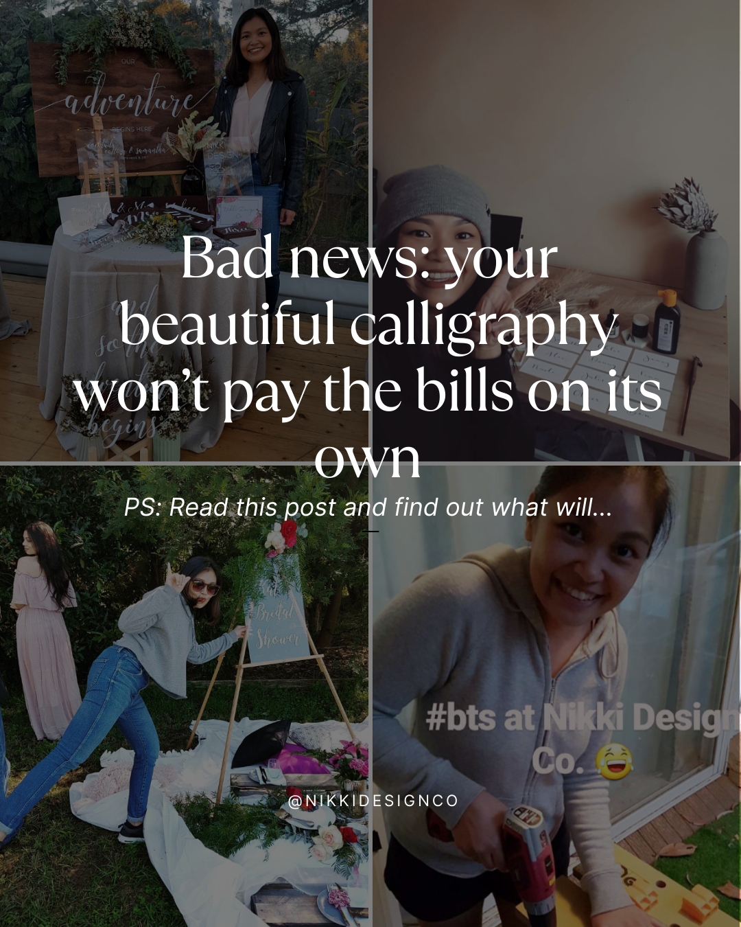 Bad news: your beautiful calligraphy won’t pay the bills on its own