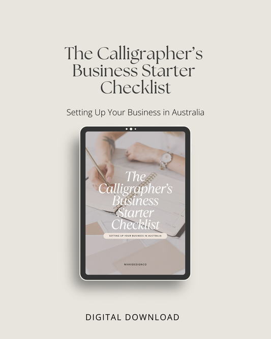The Calligrapher's Business Starter Checklist